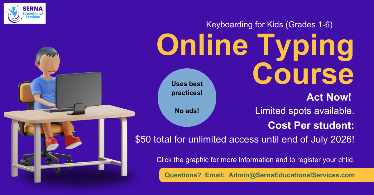 Half Off - Online Typing Course - Keyboarding for Kids_Grades 1-6 - 03.05.2026